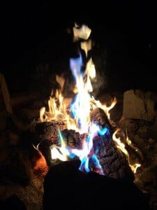 Washington glamping campfire