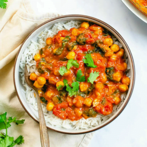 bowl full of chickpea curry