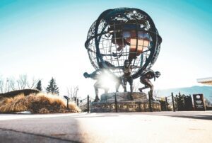 Statue outside the Olympic Training Center in Colorado Springs, Colorado