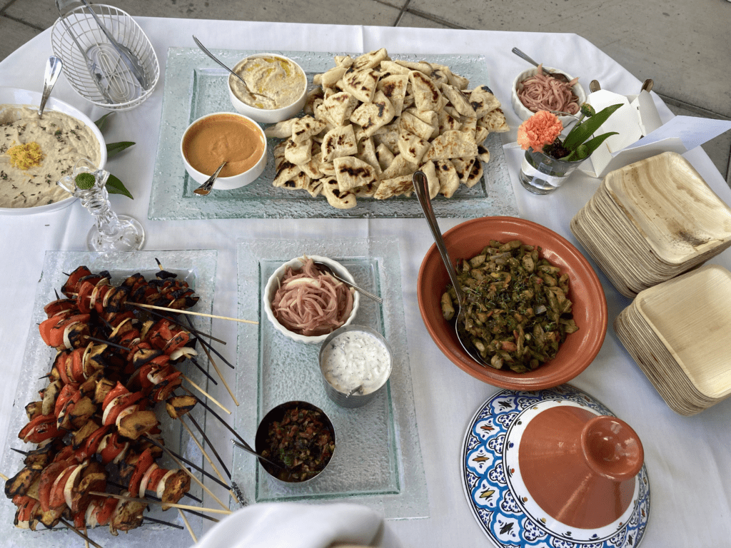 A Moroccan food feast prepared by Chef Laina Madrigal of Honest to Goodness Personal Chef Services in Bellingham