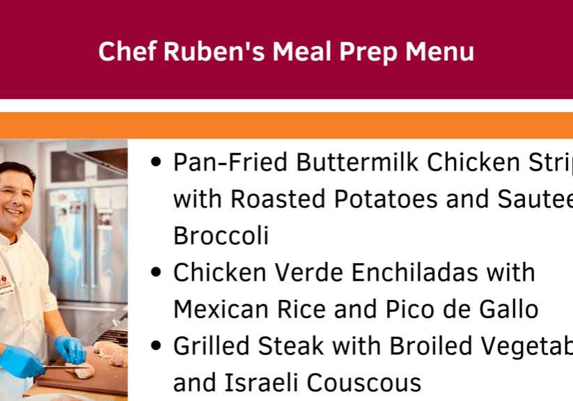 Chef Ruben's Meal Prep Menu
