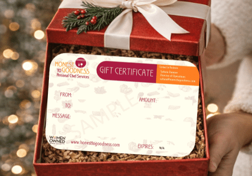 Holiday Gift Honest to Goodness Gift Certificate